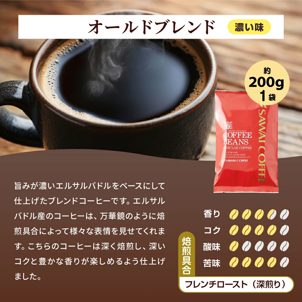 今月のおすすめレギュラーコーヒー3種60杯分福袋│澤井珈琲公式
