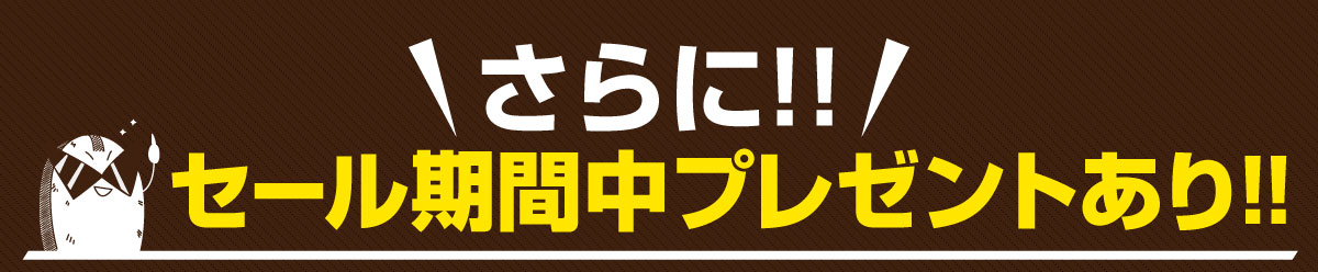 セール期間中プレゼント！