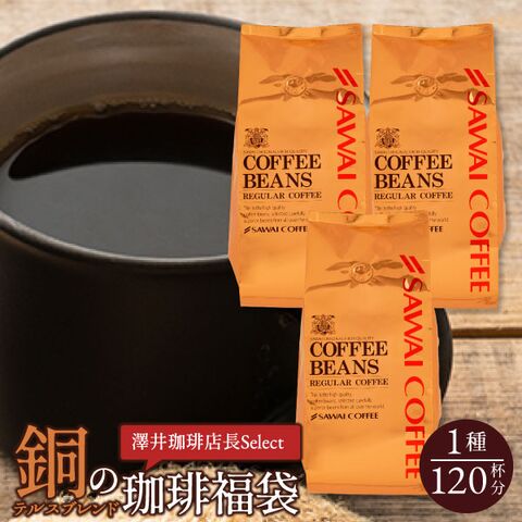 福袋 大丸 ワンランク上の高級 銅のテルスブレンド120杯分福袋│澤井珈琲 コーヒー